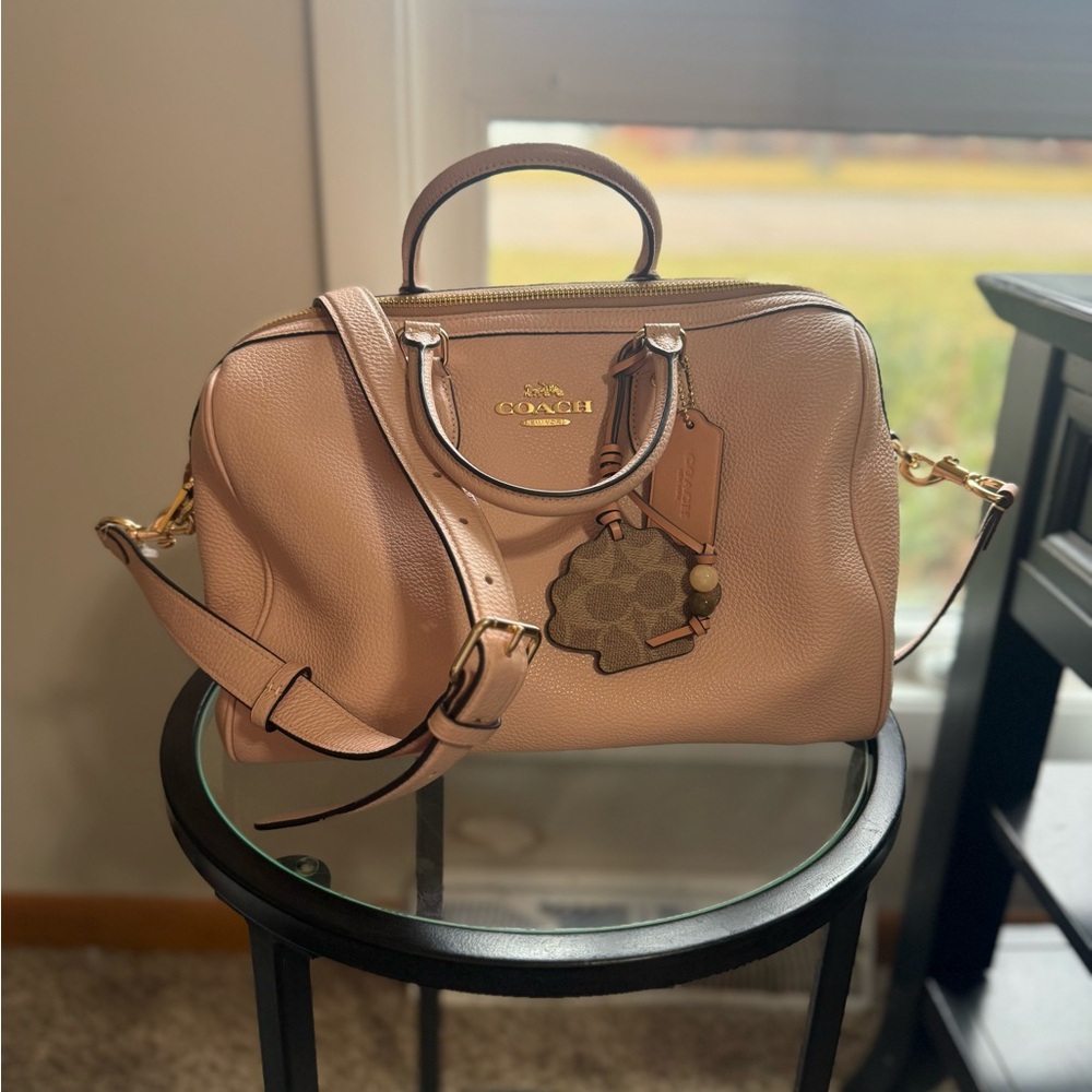 Coach Beige Leather Satchel
